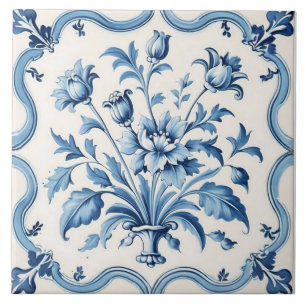 Carreau Carrelage en céramique de style Vintage Delft Bleu