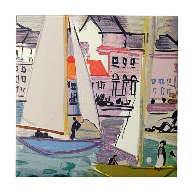 Carreau Carrelage en céramique de Venise Raoul Dufy (Devant)