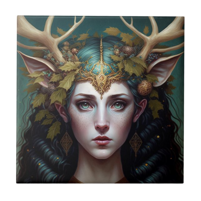 Carreau Carrelage en céramique Deer Lady Imaginaire (Devant)
