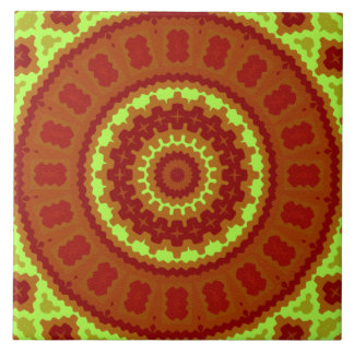 Carreau Carrelage en céramique - Design Kaleidoscope rouge