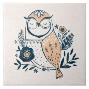 Carreau Carrelage en céramique d'Owl illustré