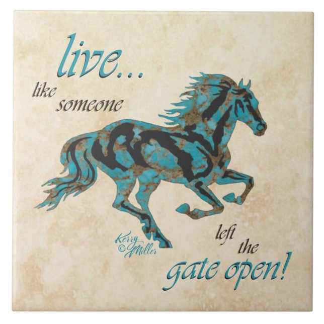 Carreau Carrelage en céramique du cheval d'inspiration (Devant)