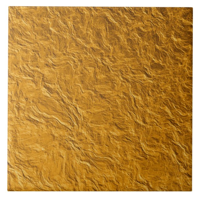 Carreau Carrelage en céramique - Feuille d'or texturée (Devant)