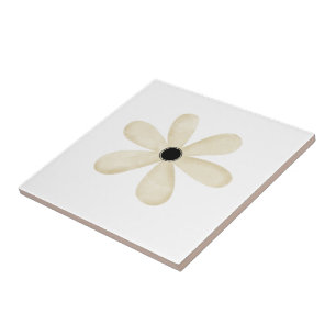 Carreau Carrelage en céramique Fleur beige Floral