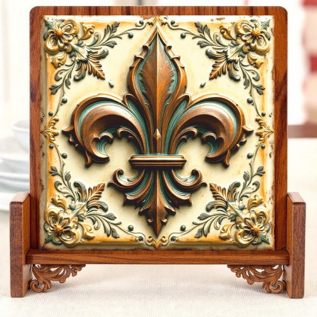 Carreau Carrelage en céramique Fleur de Lis Elegance (Créateur téléchargé)