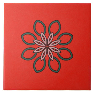 Carreau Carrelage en céramique - Fleur Kaleidoscope rose e