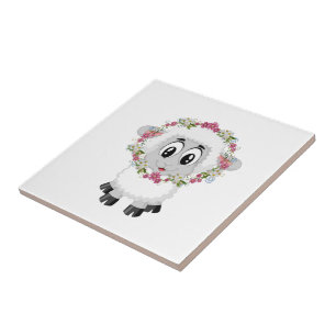 Carreau Carrelage en céramique Fleurs de moutons floraux