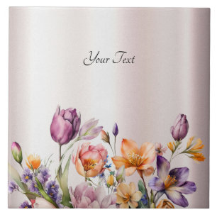 Carreau Carrelage en céramique Fleurs de Printemps colorée