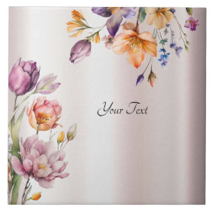 Carreau Carrelage en céramique Fleurs de Printemps colorée