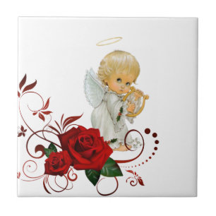 Carreau Carrelage en céramique Floral Rose Angel