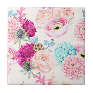 Carreau Carrelage en céramique florale