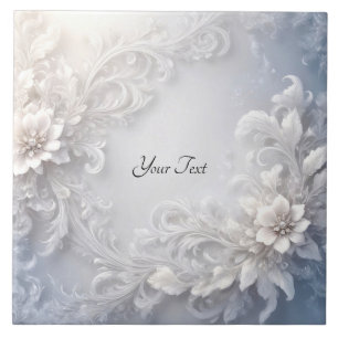 Carreau Carrelage en céramique florale blanche