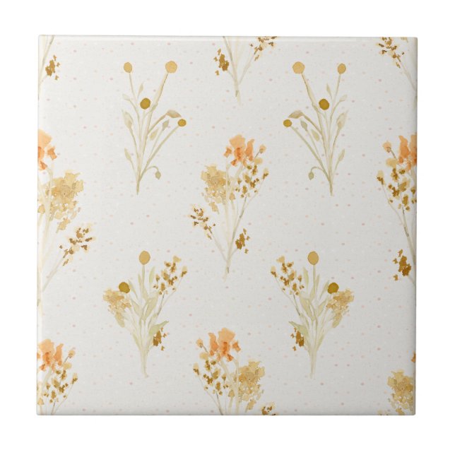 Carreau Carrelage en céramique Golden Fleur sauvage Speckl (Devant)