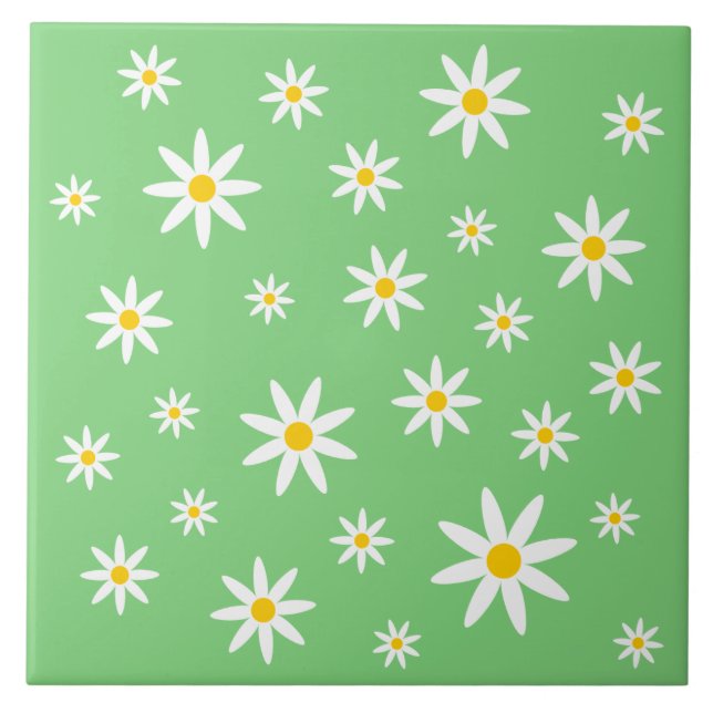 Carreau Carrelage en céramique Green Daisy (Devant)
