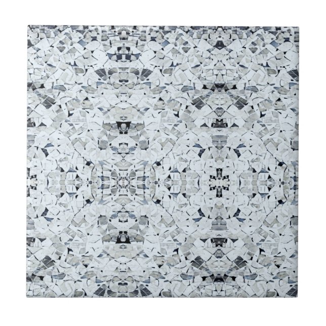 Carreau Carrelage en céramique gris foncé blanc (Devant)