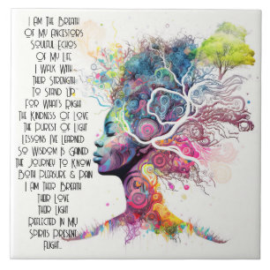 Carreau Carrelage en céramique inspiré des femmes ancêtres