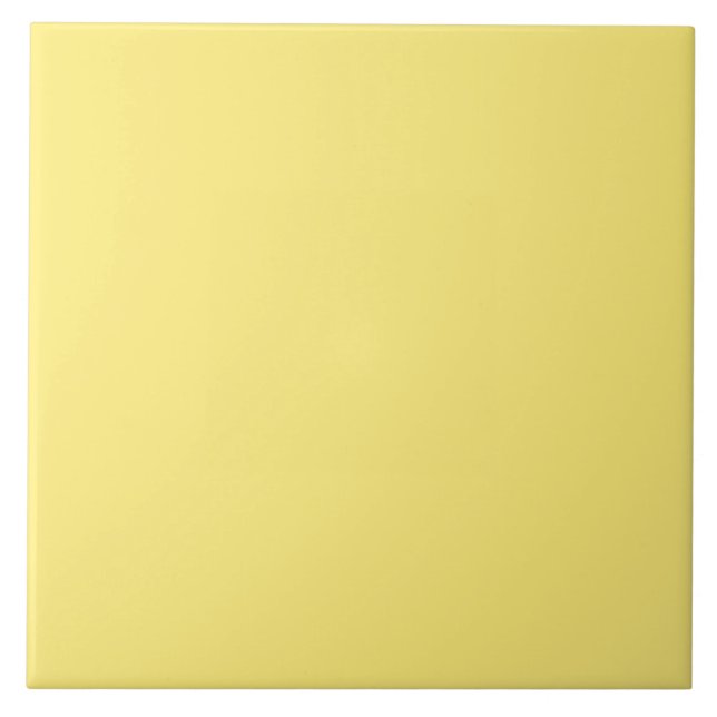 Carreau Carrelage en céramique jaune citron. (Devant)