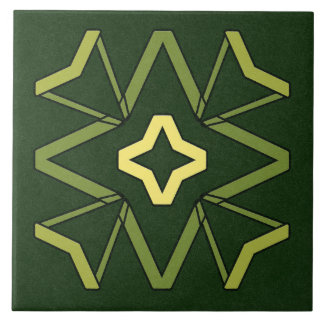 Carreau Carrelage en céramique - Jaune et vert Motif textu