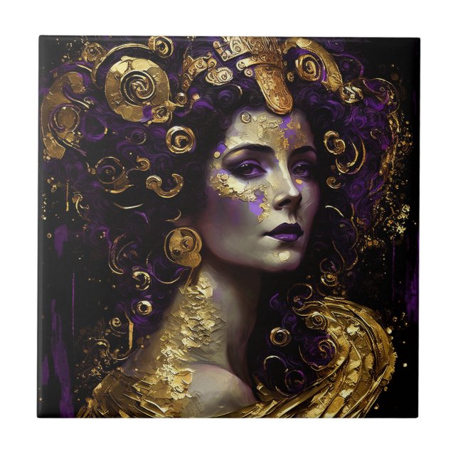 Carreau Carrelage en céramique Klimt inspiré de Queen Godd (Devant)