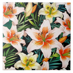 Carreau Carrelage en céramique Lilies