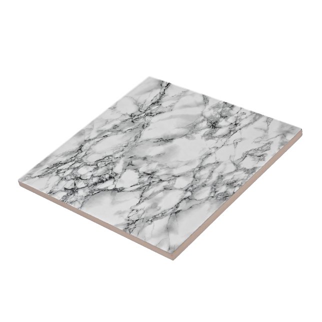 Carreau Carrelage en céramique Marbre blanc (Côté)