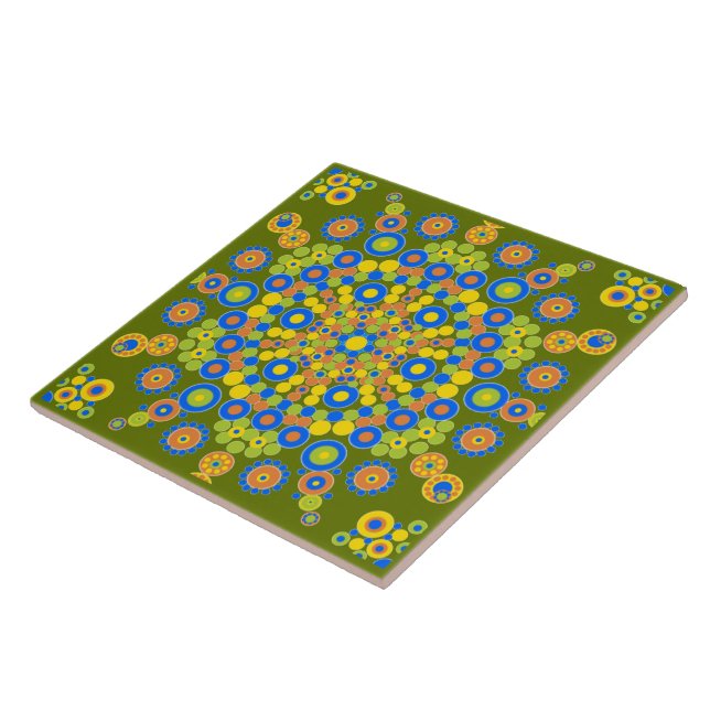 Carreau Carrelage en céramique marocaine colorée (Côté)