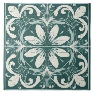 Carreau Carrelage en céramique méditerranéenne verte