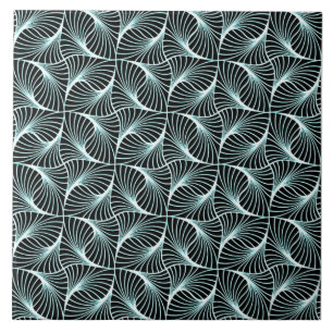 Carreau Carrelage en céramique Motif géométrique noir et b