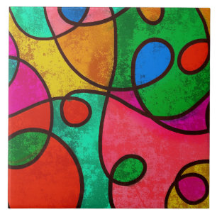 Carreau Carrelage en céramique multicolore d'origine afri