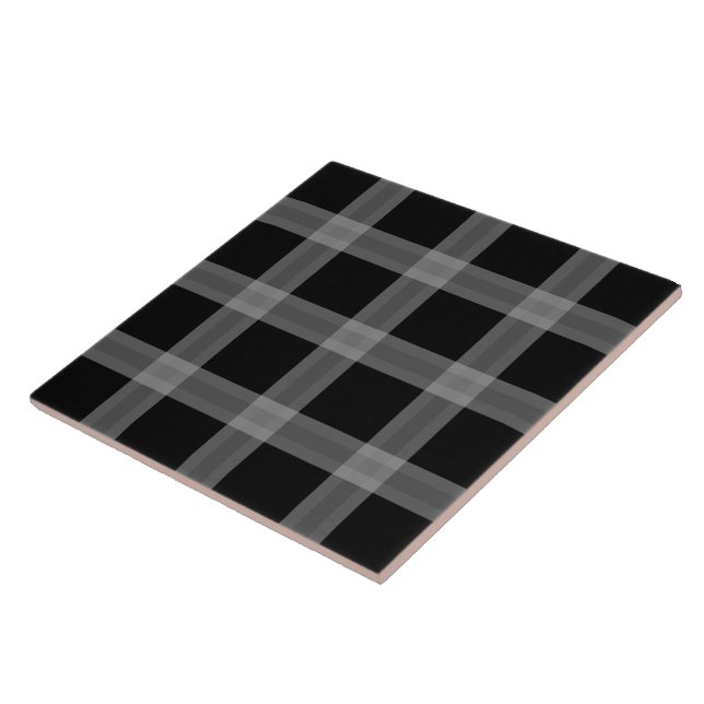 Carreau Carrelage en céramique noir et gris (Côté)