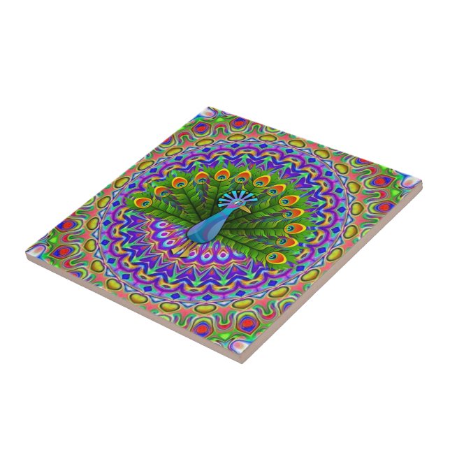 Carreau Carrelage en céramique Peacock coloré (Côté)