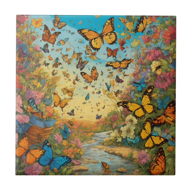 Carreau Carrelage en céramique, petit (4,25 po x 4,25 po) (Devant)