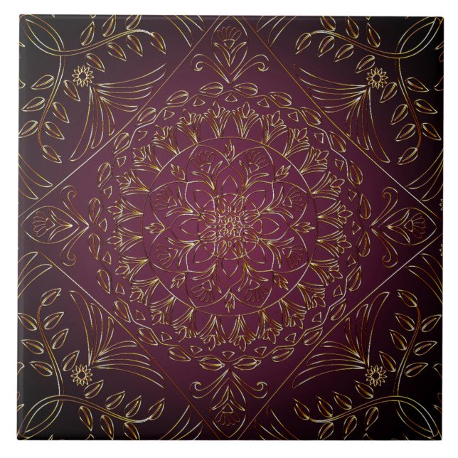 Carreau Carrelage en céramique Plum Gold (Devant)