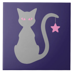 Carreau Carrelage en céramique pour chats gris