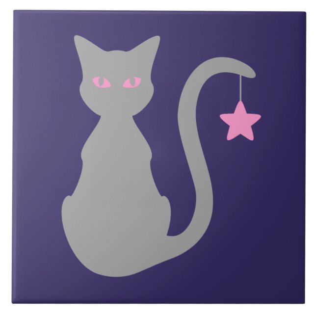 Carreau Carrelage en céramique pour chats gris (Devant)
