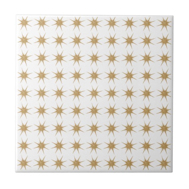 Carreau Carrelage en céramique pour petit Motif Gold Star (Devant)