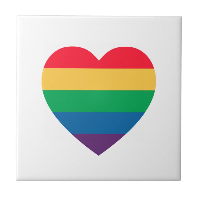 Carreau Carrelage en céramique Rainbow Heart Pride (Devant)