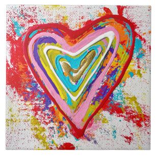 Carreau Carrelage en céramique Red Heart 6 x 6