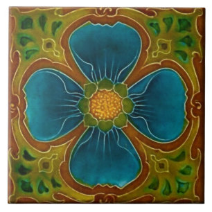 Carreau Carrelage en céramique - Reproduction Art Nouveau