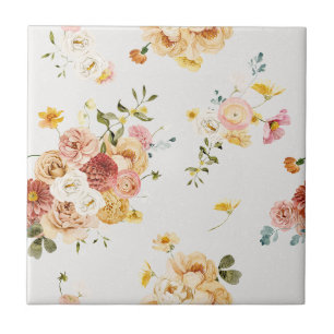 Carreau Carrelage en céramique rose et doré