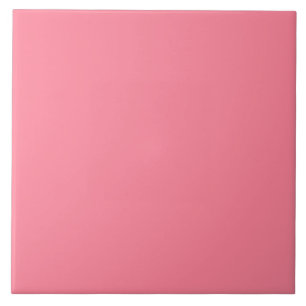 Carreau Carrelage en céramique rose pamplemousse.