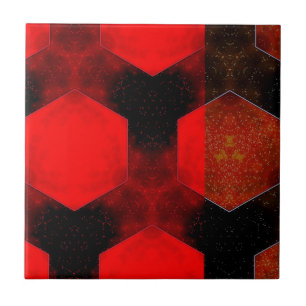 Carreau Carrelage en céramique rouge Abstrait