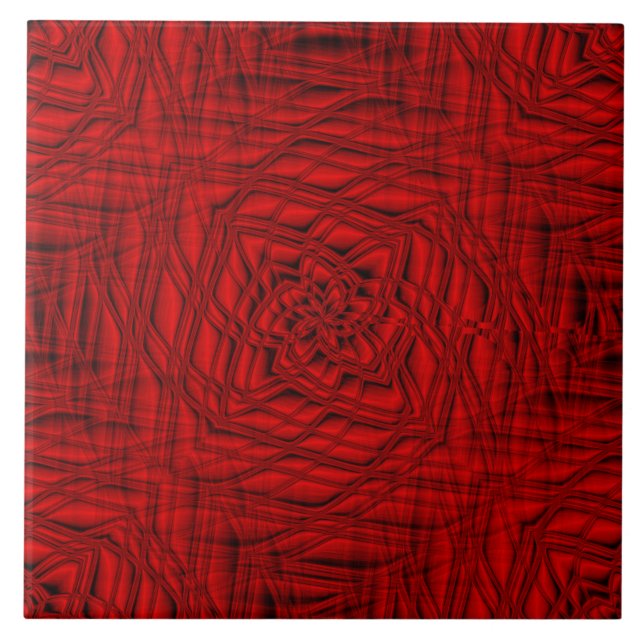 Carreau Carrelage en céramique rouge sans joint (Devant)