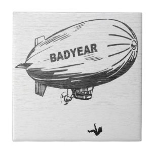 Carreau Carrelage en céramique satirique Blimp Badyear drô