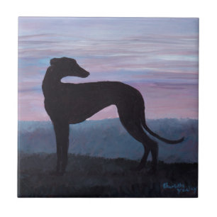 Carreau Carrelage en céramique Silhouette Art Black Greyh
