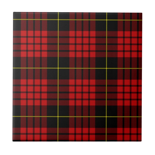 Carreau Carrelage en céramique Tartan rouge (Devant)
