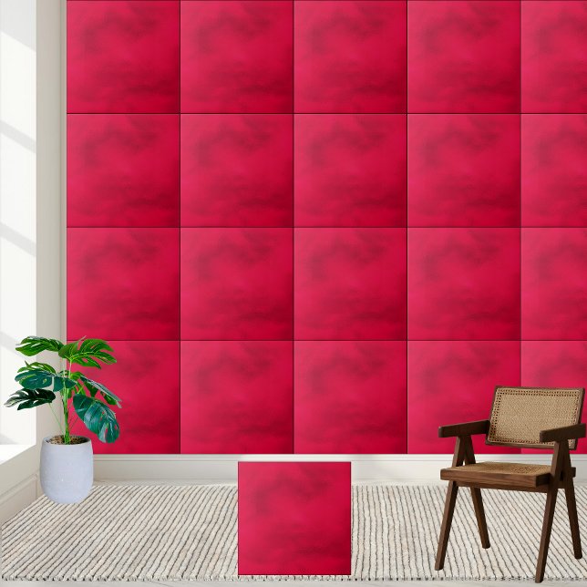Carreau Carrelage en céramique texturé (Vibrant Crimson Textured Ceramic Tile)