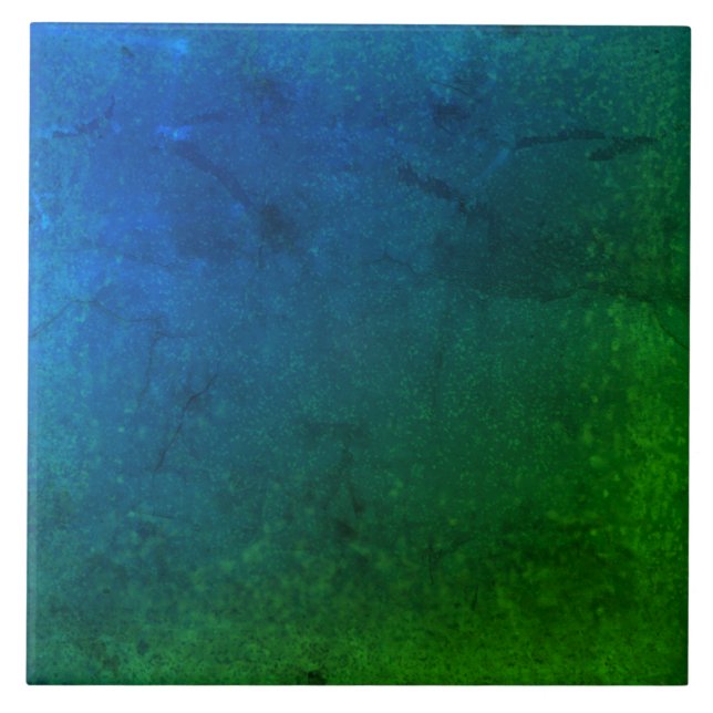 Carreau Carrelage en céramique texturé bleu nuit et vert (Devant)