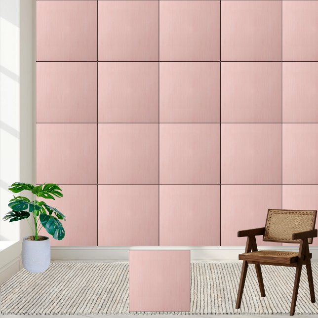 Carreau Carrelage en céramique texturé rose pâle (Blush Pink Textured Ceramic Tile)