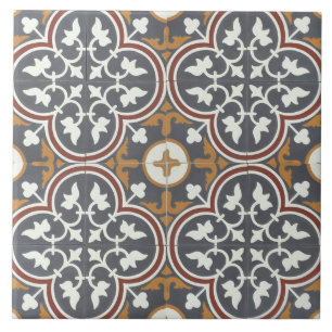 Carreau Carrelage en céramique - Tulipes blanches Art Nouv